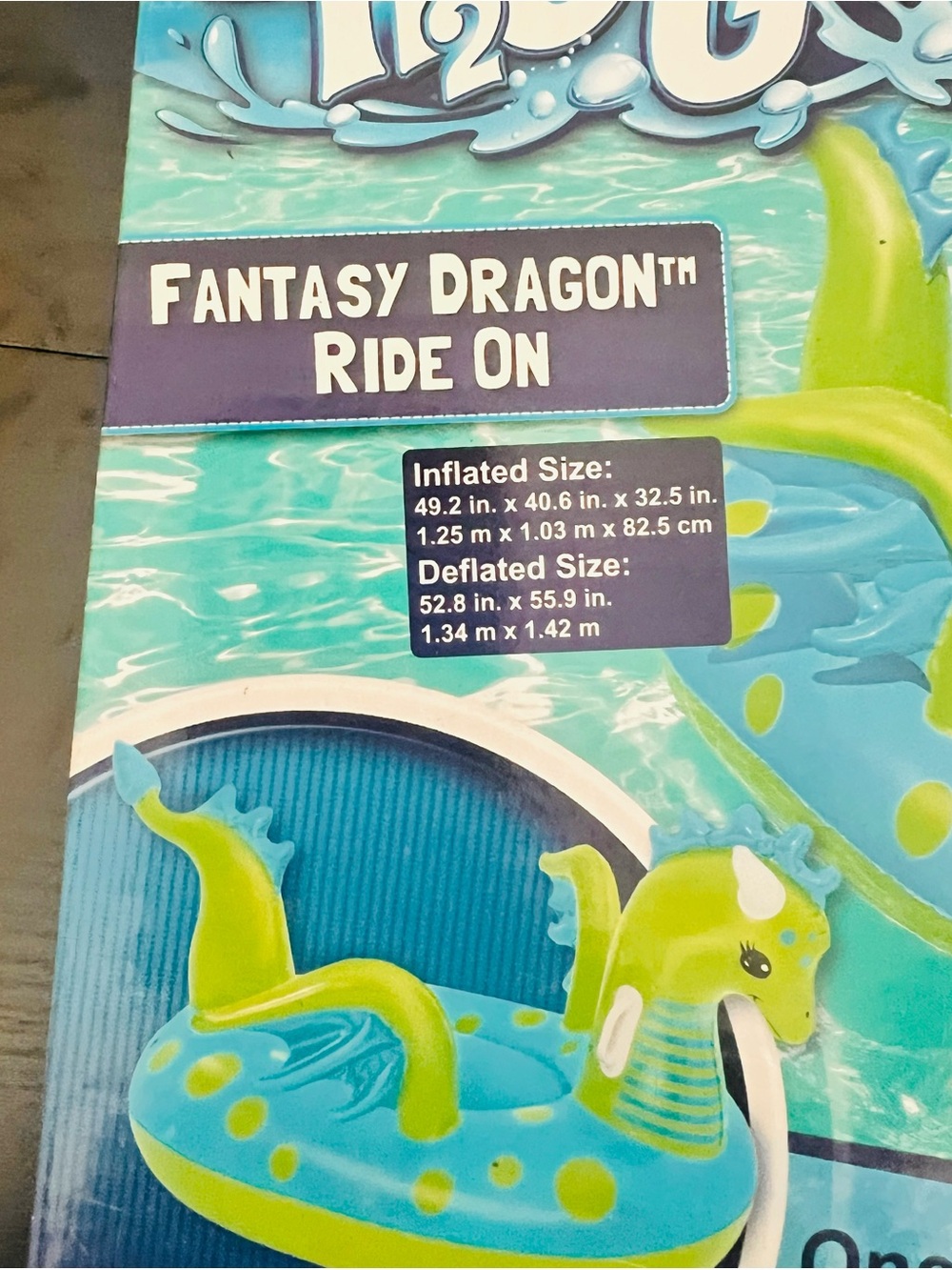 H2O Go! Green Fantasy Dragon Ride-On FLOATY 🐝 - Picture 3 of 4
